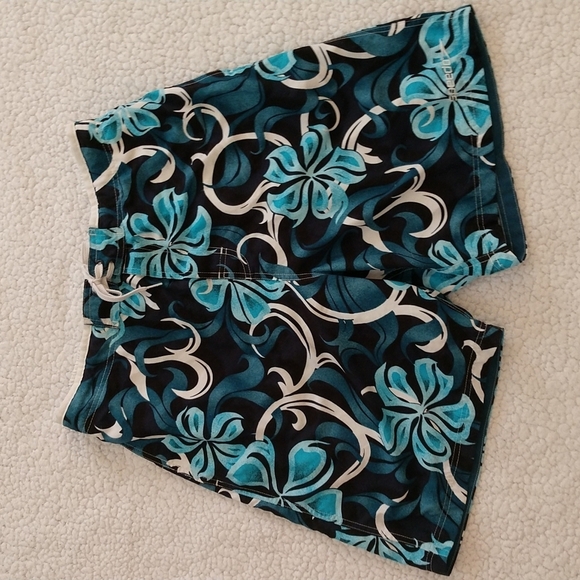 Men's Speedo Hawaiian Print Swim Trunks Size L - Picture 1 of 9